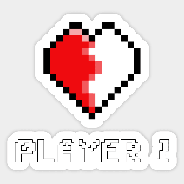 broken heart player 1 Sticker by Mamon